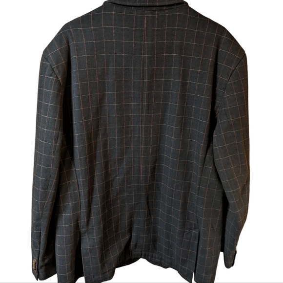 Men's Jachs New York Tailoring Navy with Pink Plaid Blazer Size XL - Picture 2 of 6